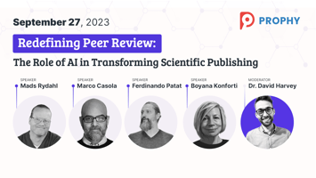 "AI transforming peer review in scientific publishing - panel discussion on innovations and ethics."